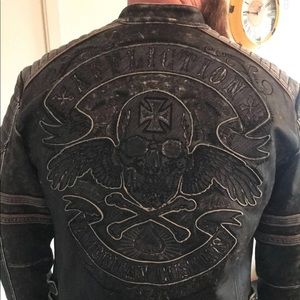 Affliction leather coat